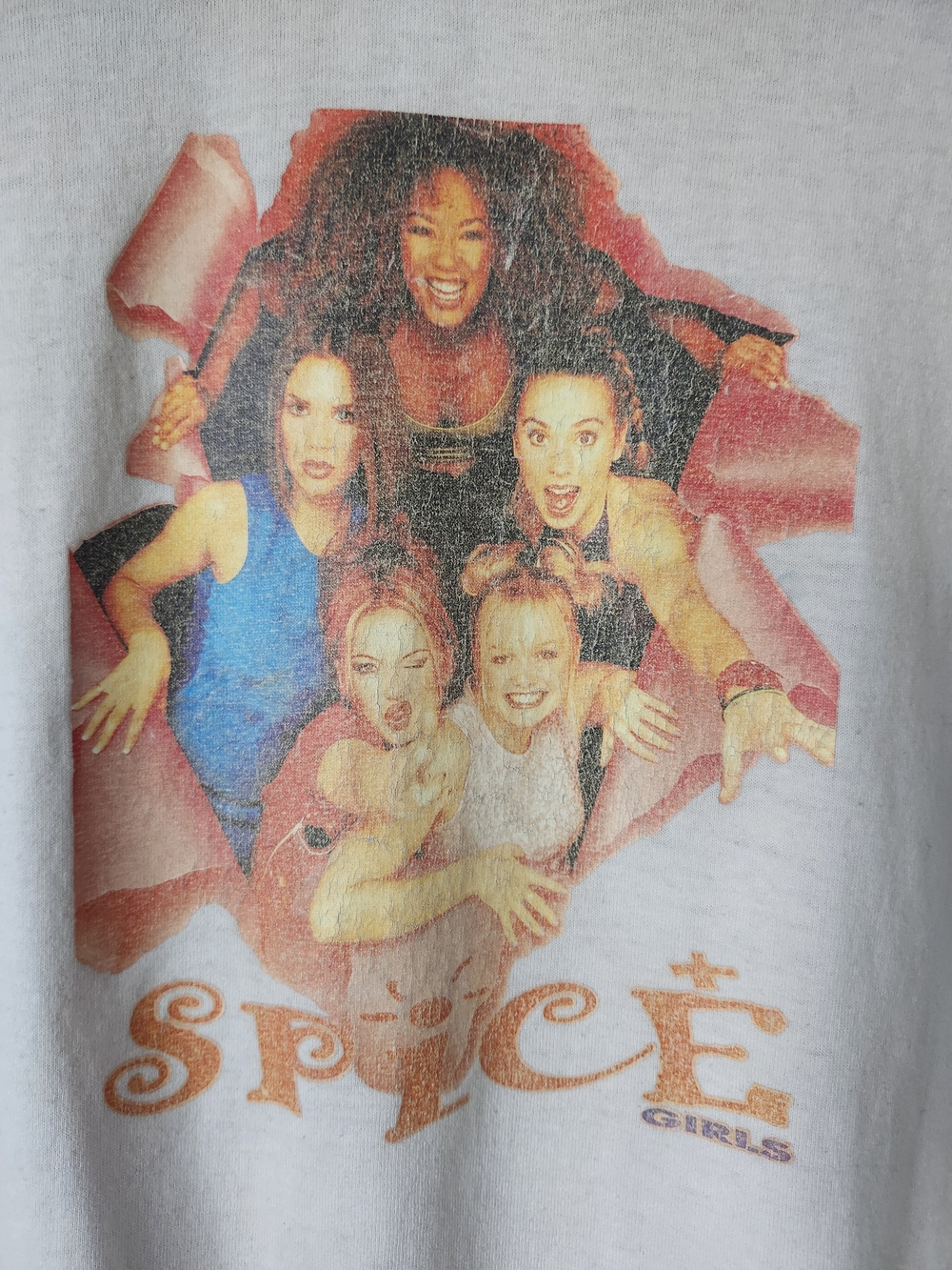 Vintage 90's Spice Girls White Short Sleeve Graphic Tee